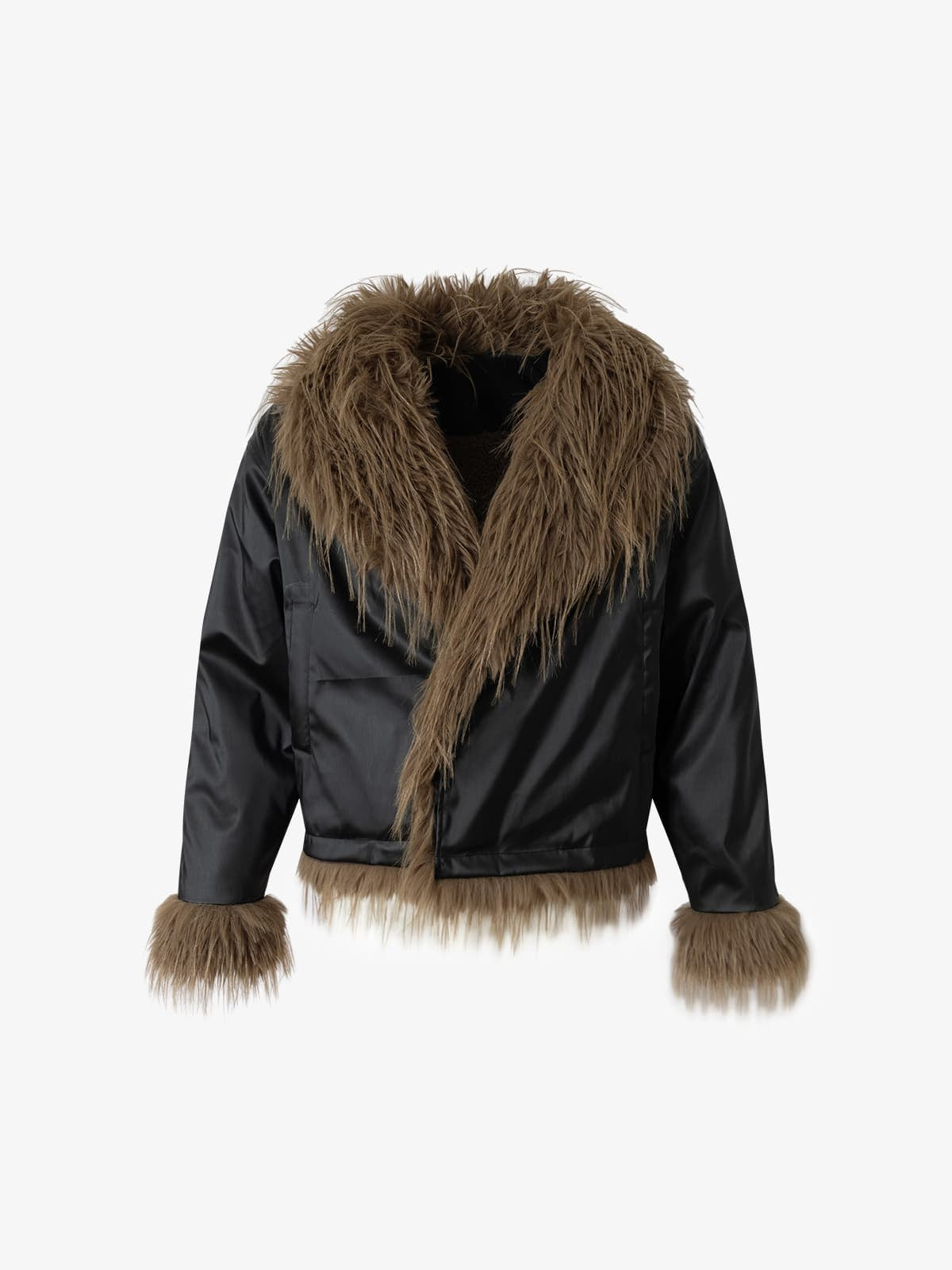 Winter-Ready Corduroy Jacket with Faux Fur Trim for Men 