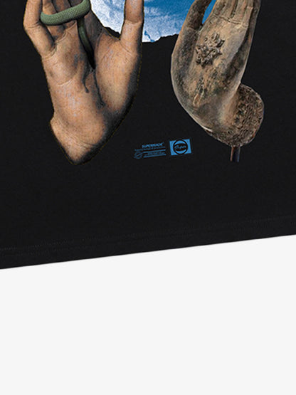 Snake and Sword Graphic T-Shirt with Bold Statement Design 