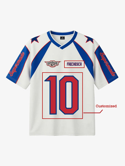 Supermade Classic Color Block Star Pattern Jersey Design Customization 