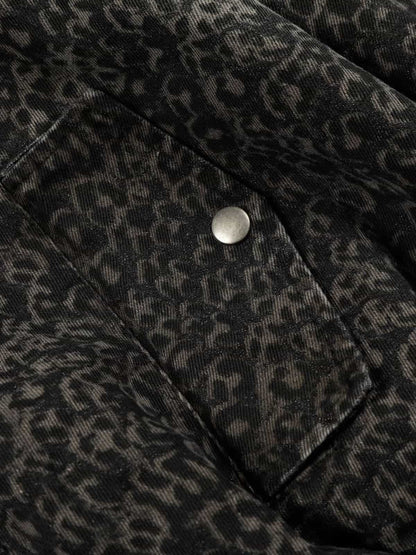 Leopard Print Vest with Faux Fur Collar - Stylish and Warm Winter Outerwear 