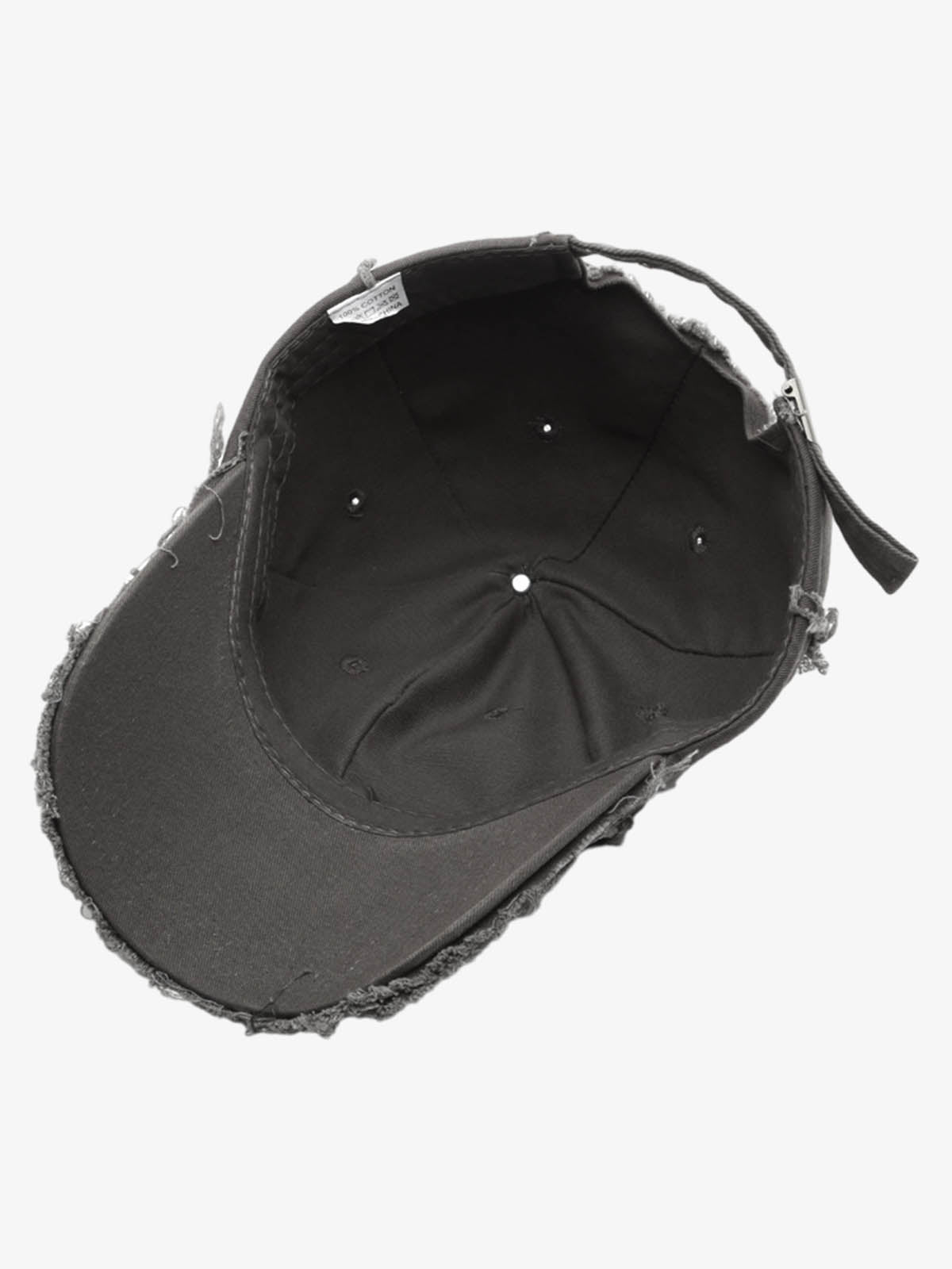 Cotton Baseball Cap with Frayed Edges - Vintage Distressed Dad Hat for Men and Women?