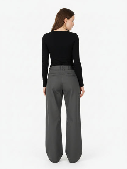 Pleated Deconstructed Tailored Pocket Casual Pants