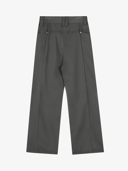 High-Waisted Wide Leg Trousers with Pleated Design for Modern Style 