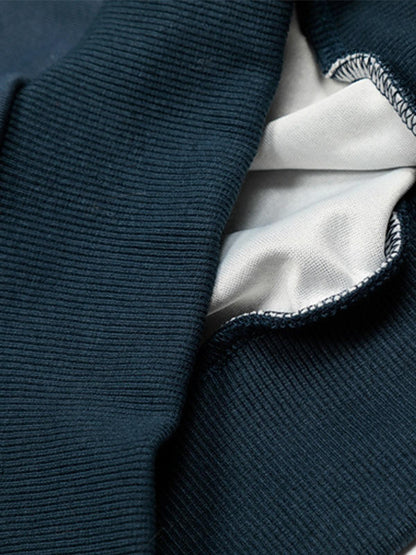 Retro Detachable Fur Collar Cropped Hooded Sweatshirt