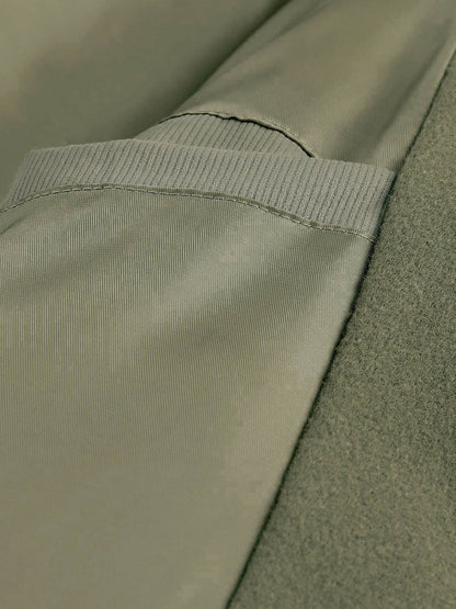 Vintage Oversized Pleated Stand Collar Jacket 