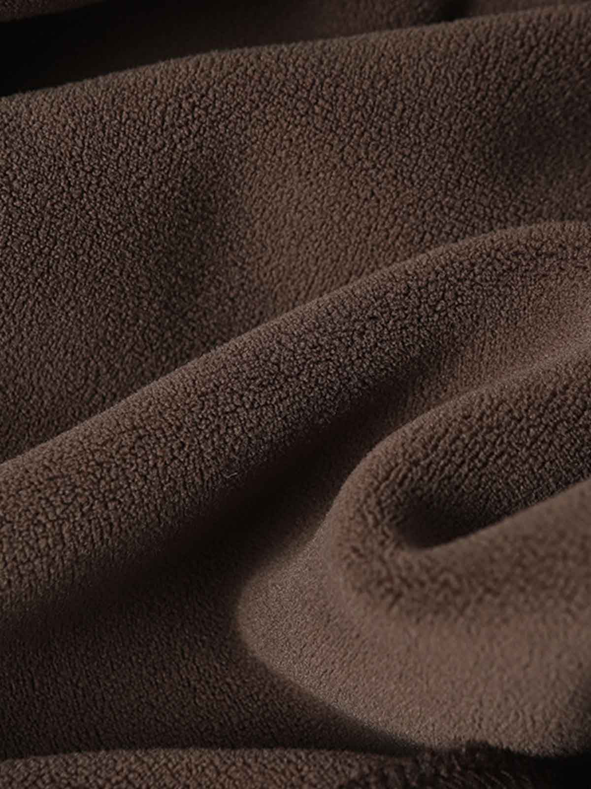 Distressed Patchwork Raw-Edge Layered-Hem Fleece Hoodie 