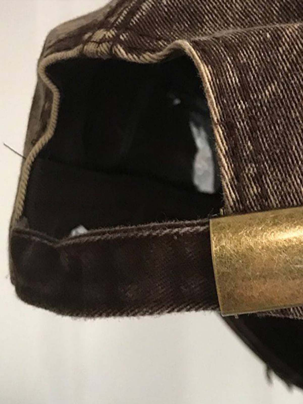 Distressed Cotton Baseball Cap with Frayed Brim and Vintage Wash Finish?