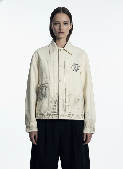 Street Hip-Hop Portrait Print Graphic Jacket