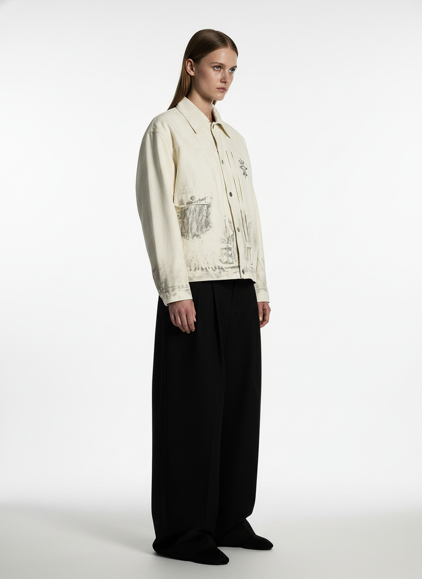 Street Hip-Hop Portrait Print Graphic Jacket