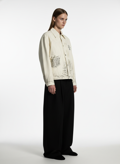 Street Hip-Hop Portrait Print Graphic Jacket