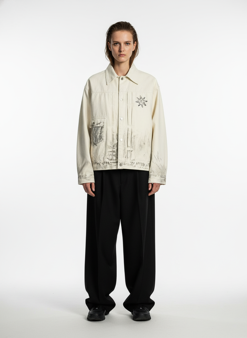 Street Hip-Hop Portrait Print Graphic Jacket