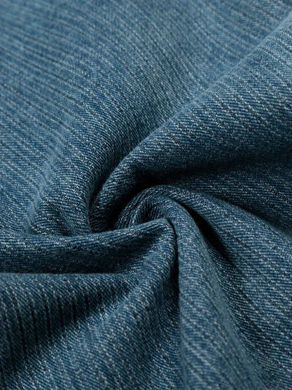 High Waist Pleated Wide Leg Jeans