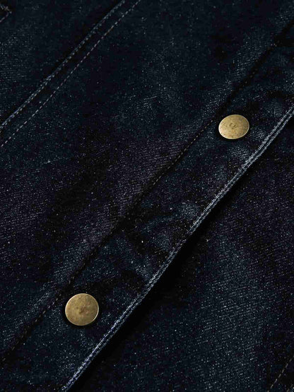 Winter-Ready Corduroy Jacket with Faux Fur Trim for Men 