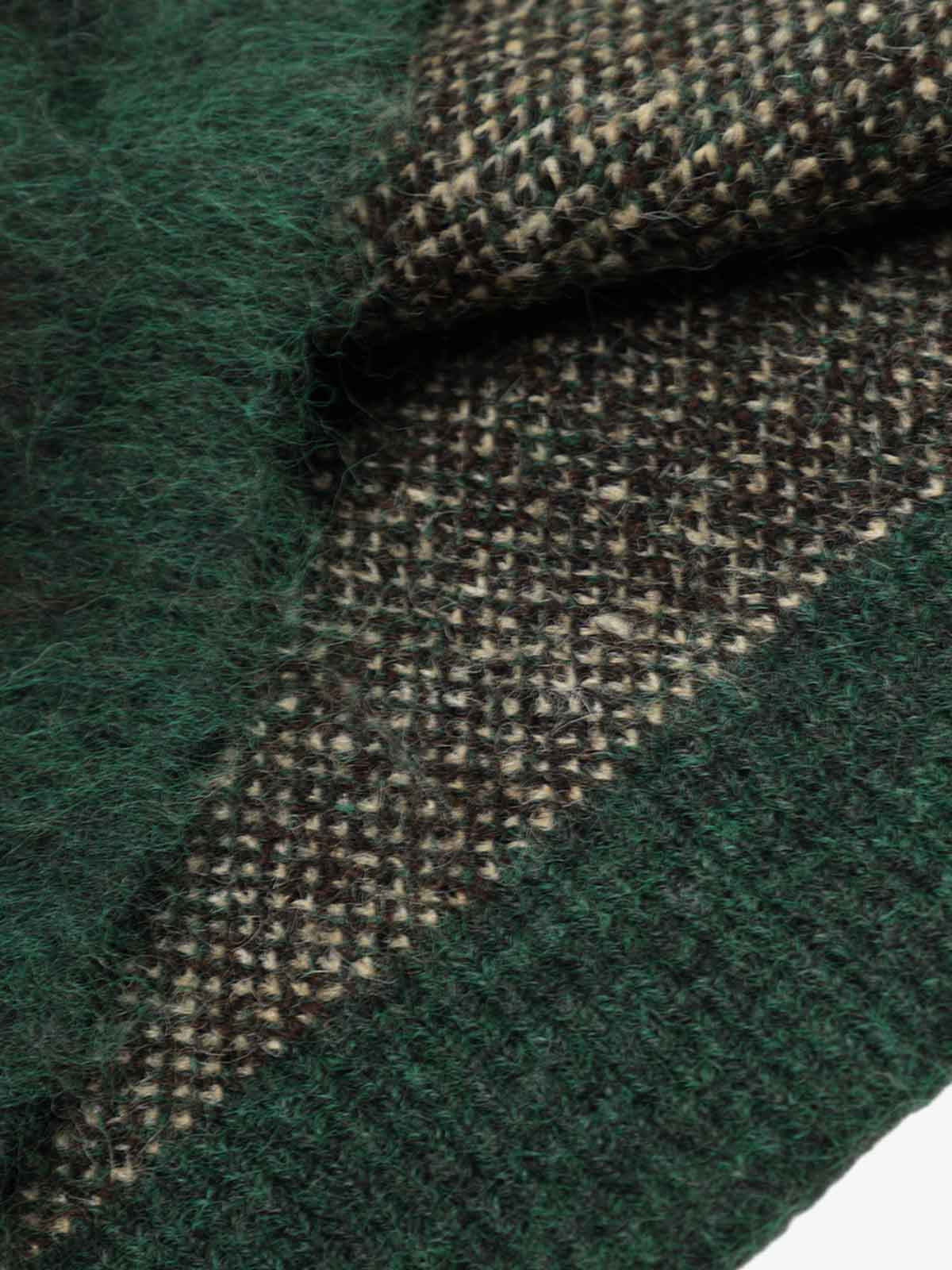 Fuzzy Tie-Dye Sweatshirt with Bold Text Design 