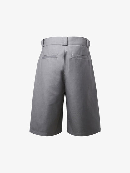 Pleated Design Pendant Decoration Baggy Shorts 