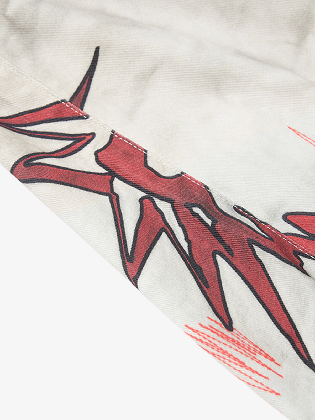 Stylish Wide-Leg Cargo Pants with Unique Embroidery and Zipper Accents 