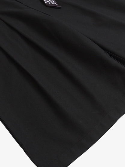 Pleated Design Pendant Decoration Baggy Shorts 