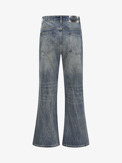 Stylish Silver Gradient Flare Jeans for Women - Perfect for Trendy Outfits 