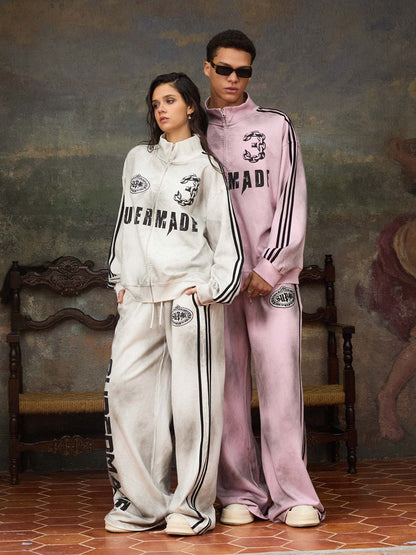 Supermade Vintage Distressed Size 3 Stand Collar Tracksuit 