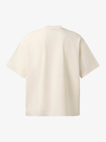 Cotton Waffle Knit Graphic T-Shirt with The Supermade Records Print for Men?