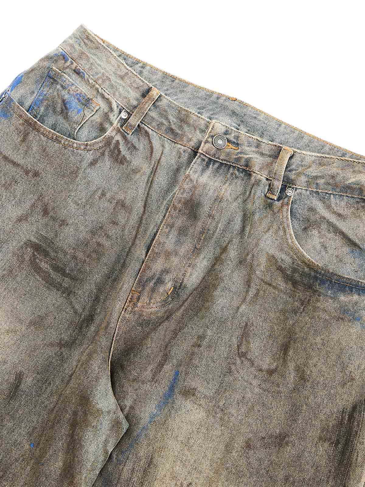 Dirty-Dyed Wasteland Style Baggy Jeans 