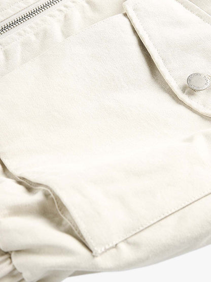 Contrast Collar Pocket Jacket