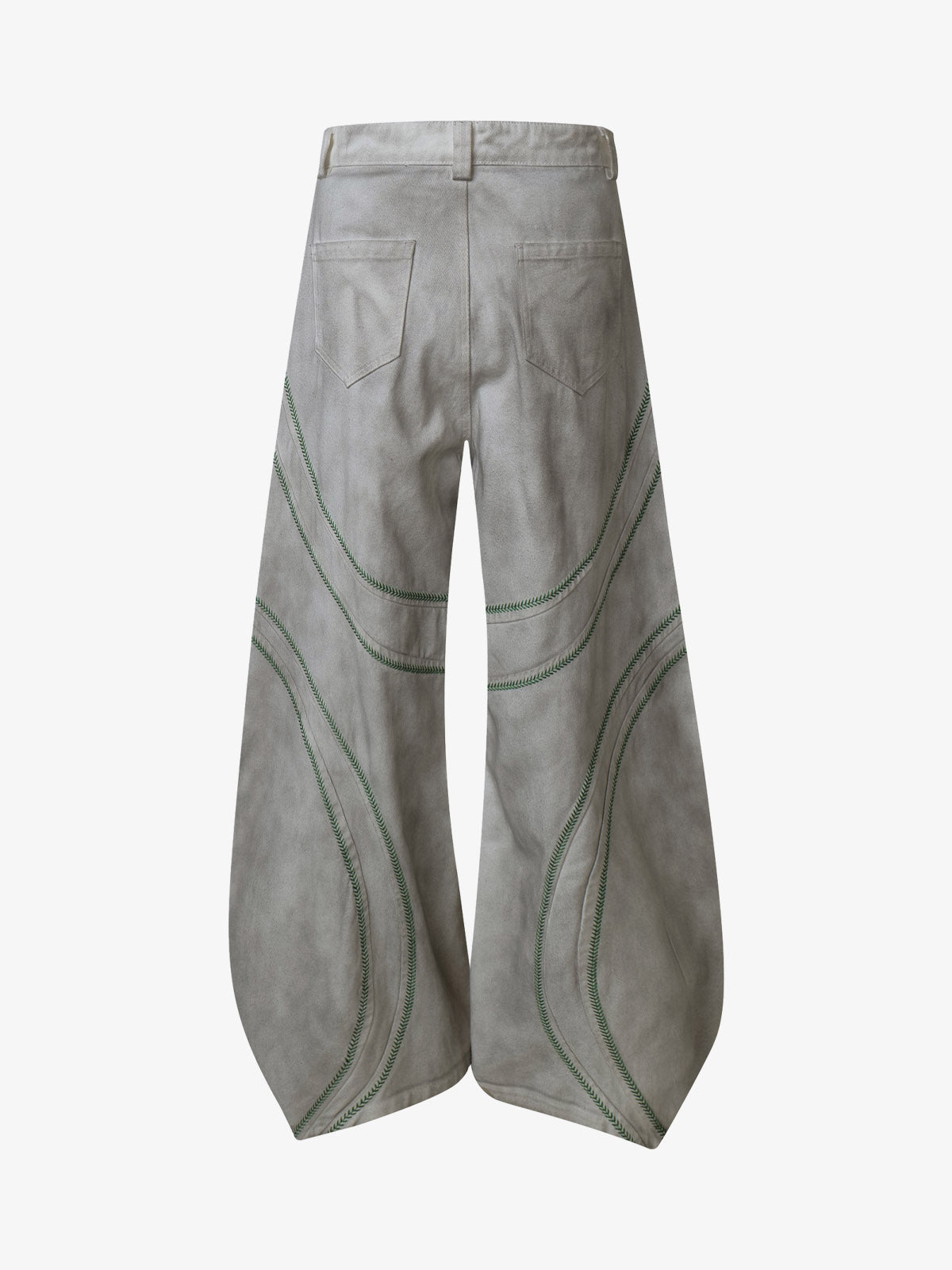 Stylish Wide-Leg Trousers with Unique Embroidered Design for Women 