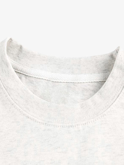 Hand-painted Cartoon Characters Printed Long-sleeved T-shirt 