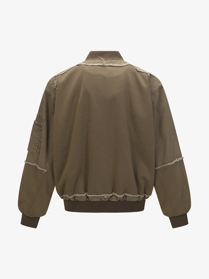 Denim Oversized Jacket with Studs and Faded Wash Design for Streetwear Style 