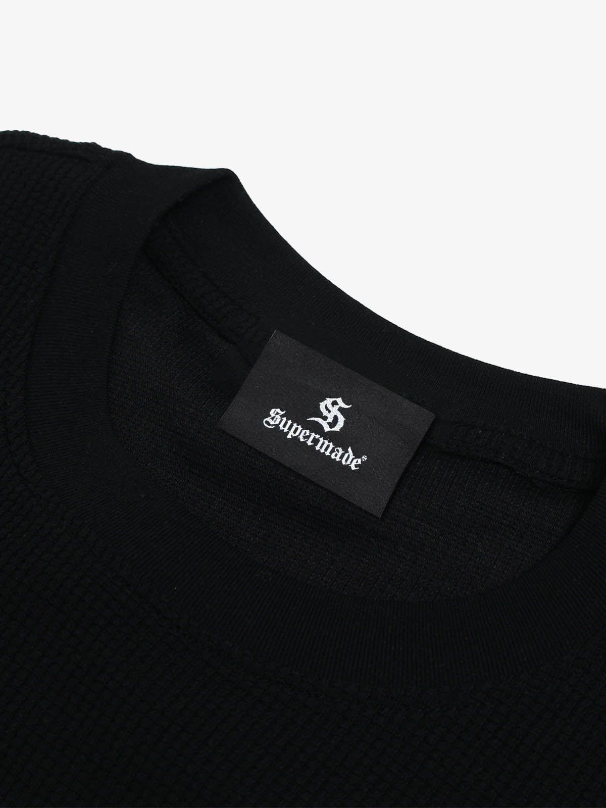 Cotton Waffle Knit Graphic T-Shirt with The Supermade Records Print for Men?