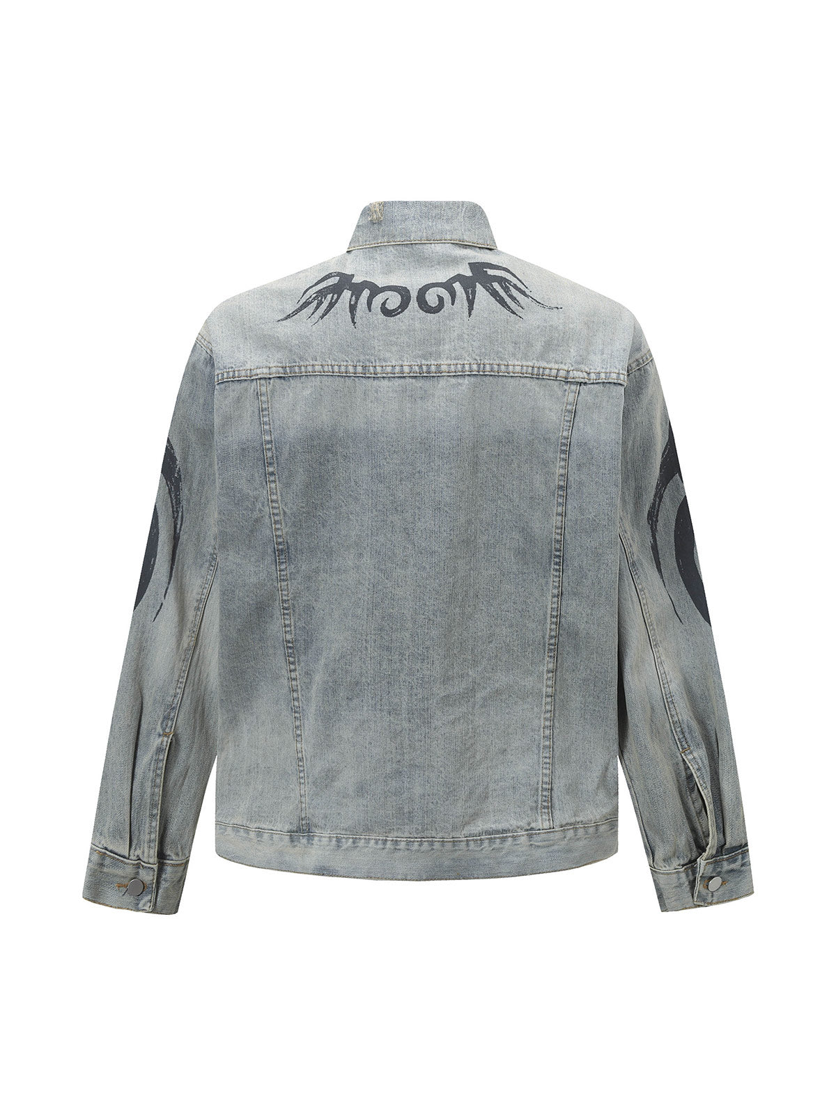 Retro Washed Totem Denim Jacket 