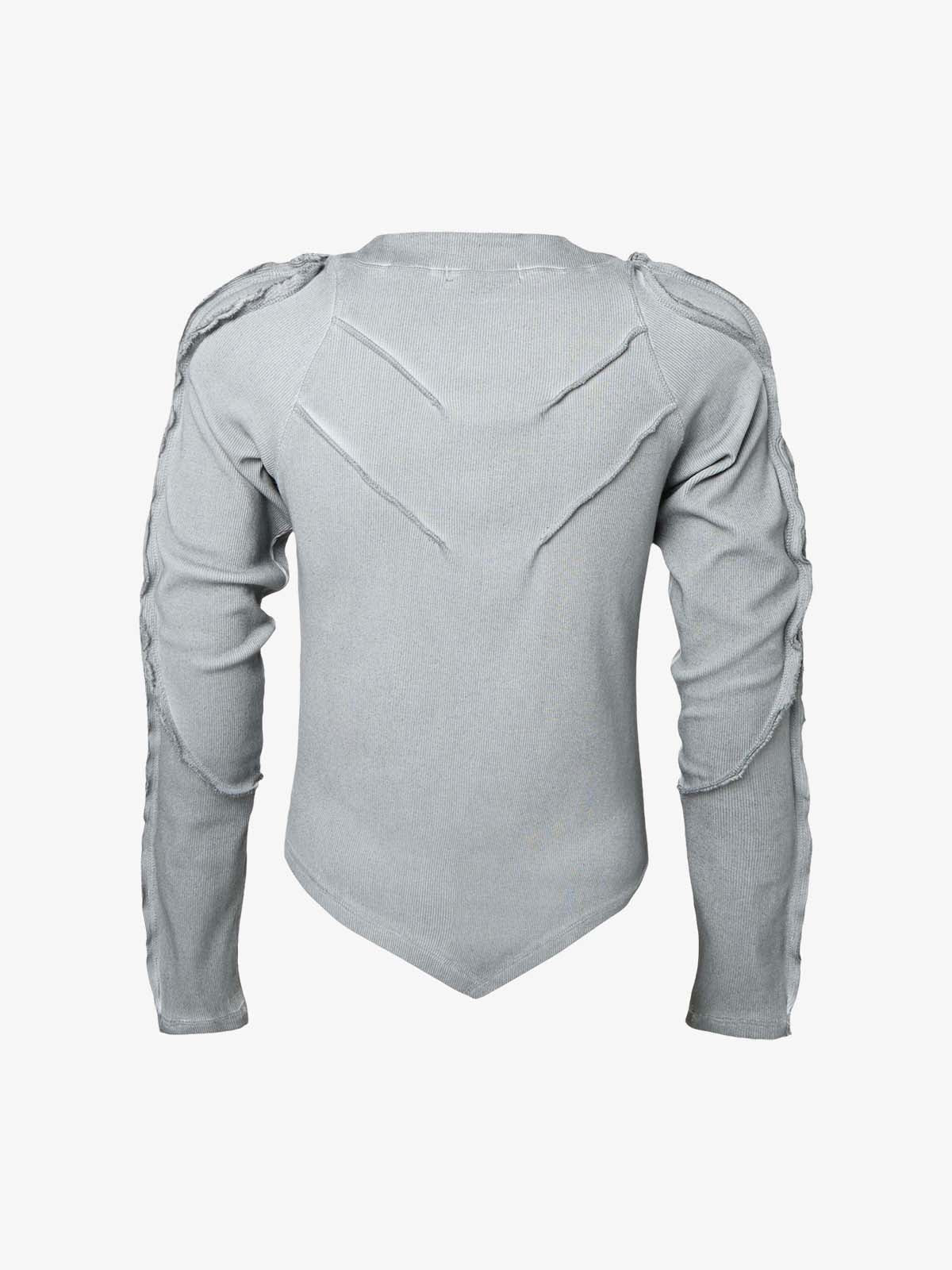 Corduroy Long Sleeve Tactical Shirt with Embroidered Logo and Padded Shoulders 