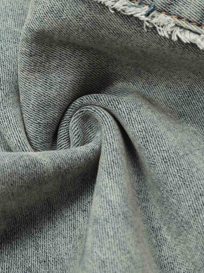 Street High-Waisted Tie-Up Flared Jeans