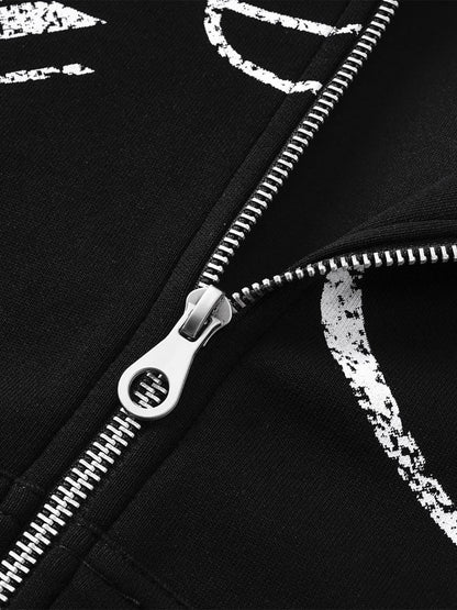 Skull Pattern Knit Sweater for Bold Fashion Statements 