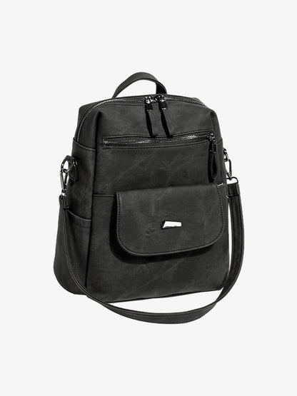 Suede Simple Dual-Use Large Capacity Backpack 