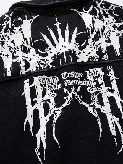 Skull Pattern Knit Sweater for Fall and Winter 