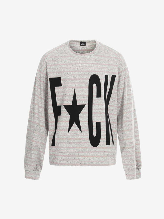Graphic Letter Star Print Long Sleeve T-Shirt