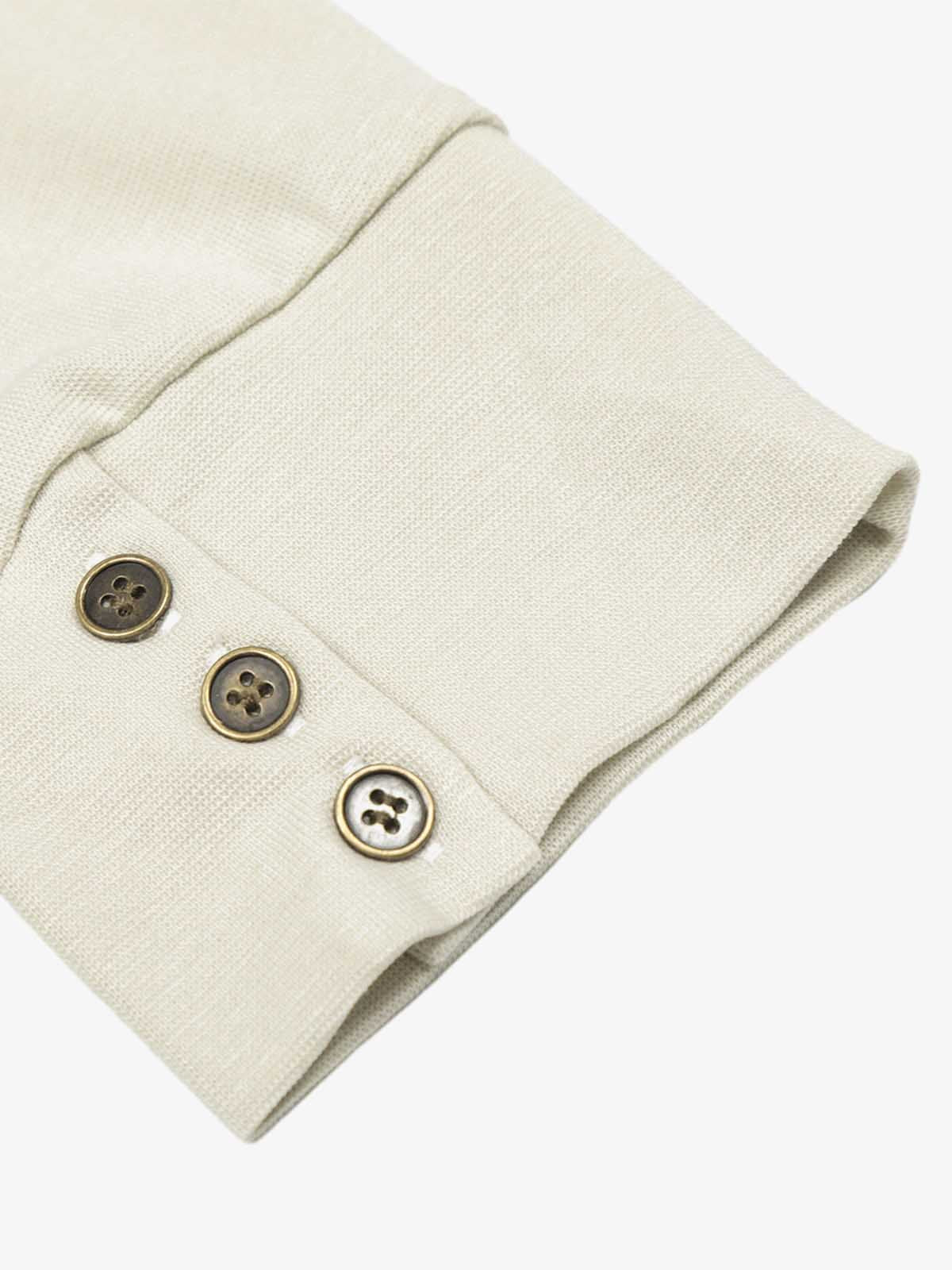 Cotton Long Sleeve Henley Shirt with Supermade Graphic Print?