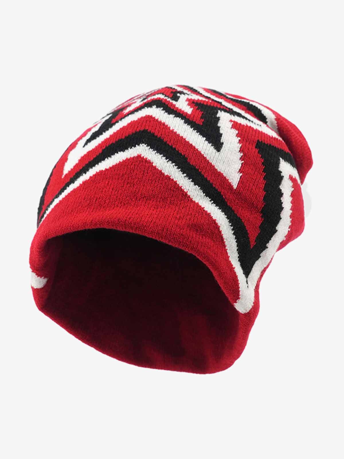 Multiclolor Star Pattern Knit Beanie Hat 