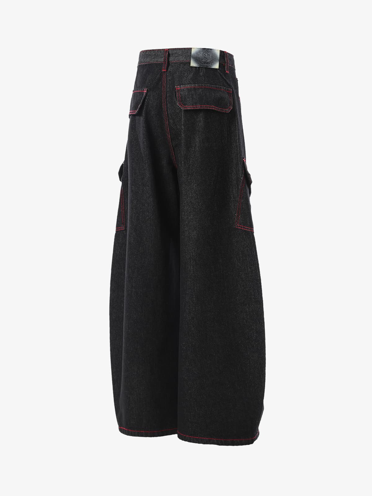 High-Waisted Wide-Leg Cargo Pants with Unique Pocket Design 