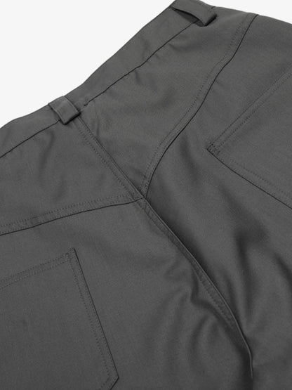 Adjustable Side Buttons Barrel Pants 