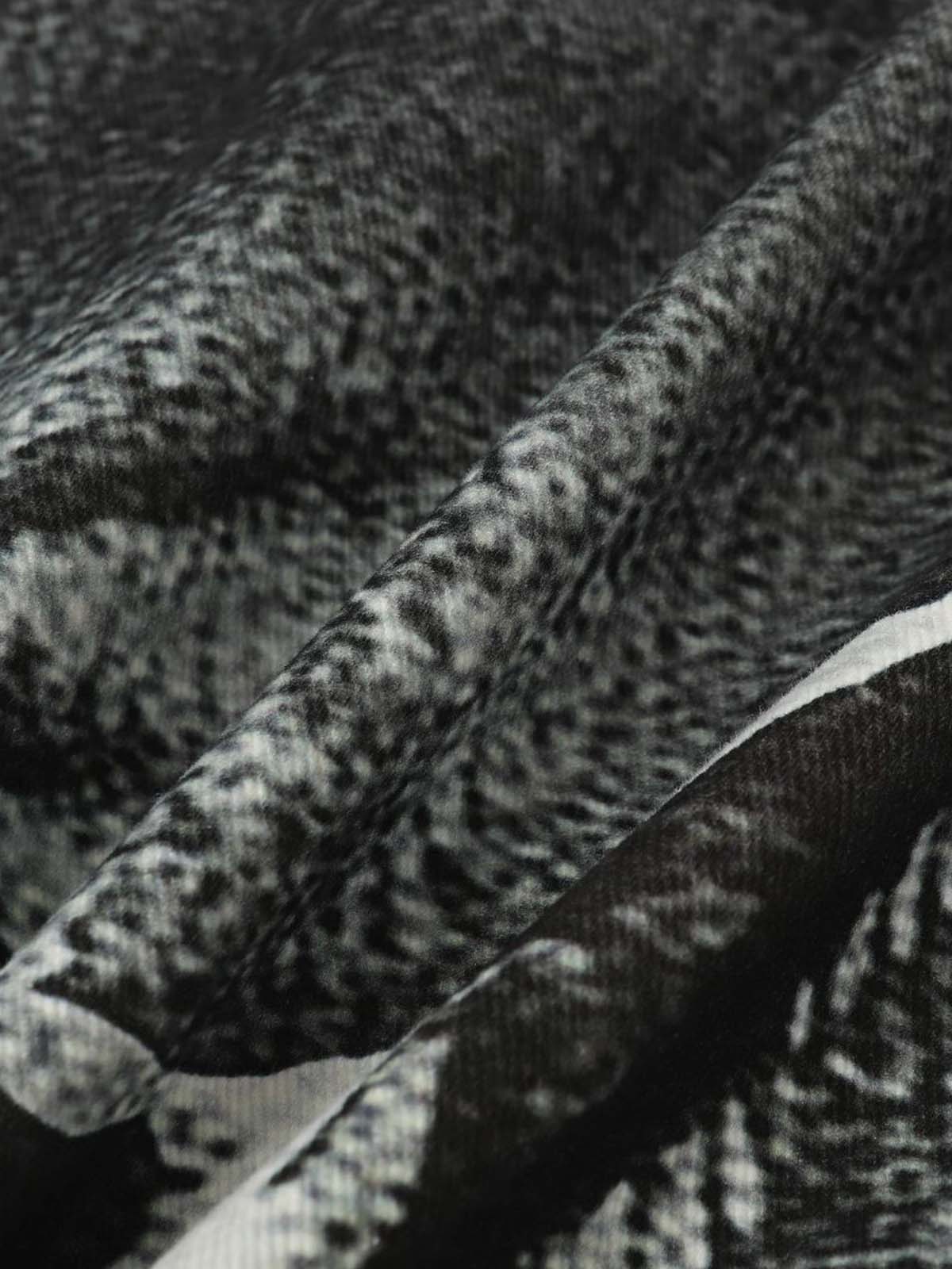 Black Printed Denim Wide-Leg Pants with Gothic Art Design for Men and Women 