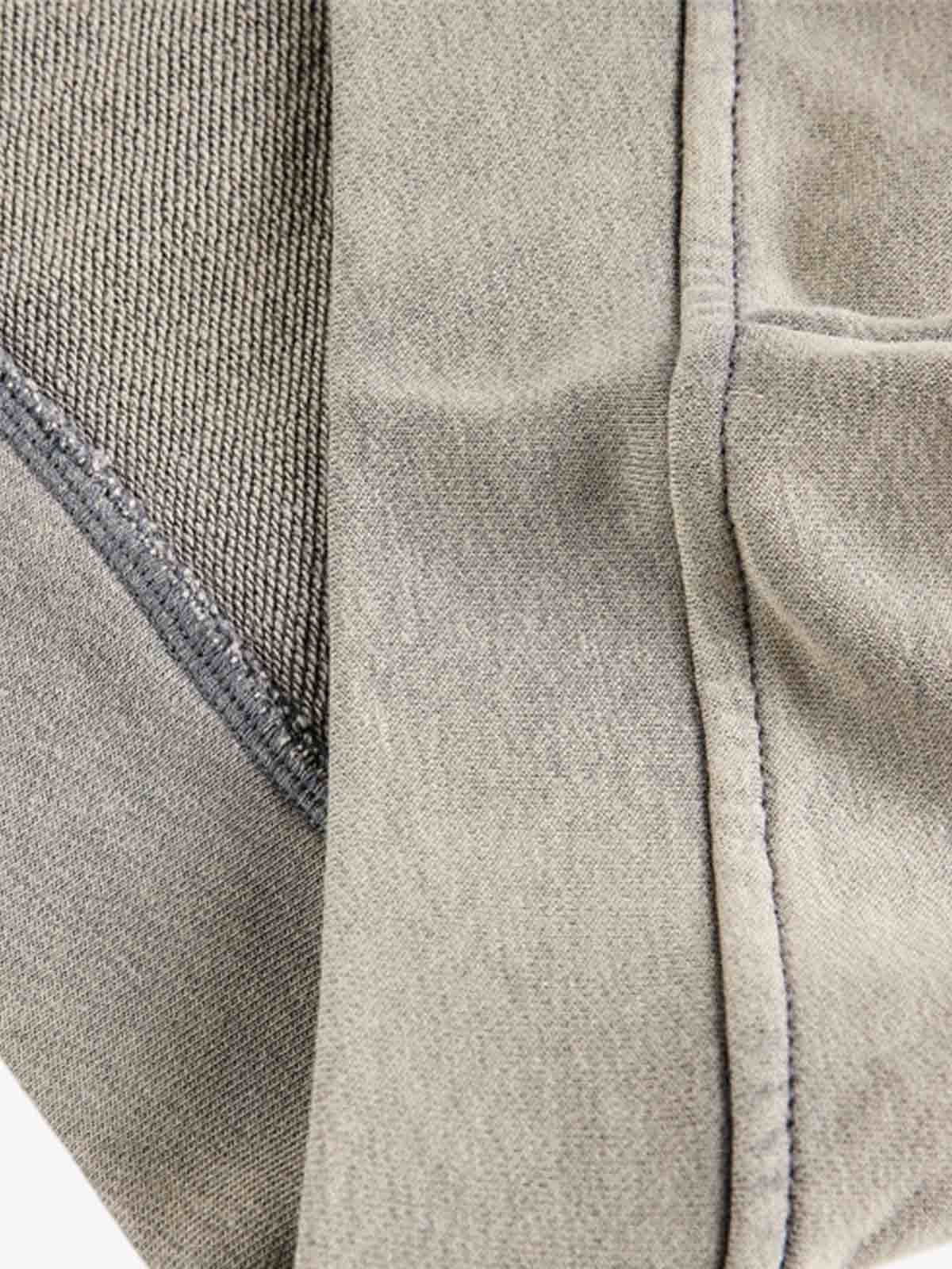 Washed Distressed Zip-up Hooded Sweatshirt 