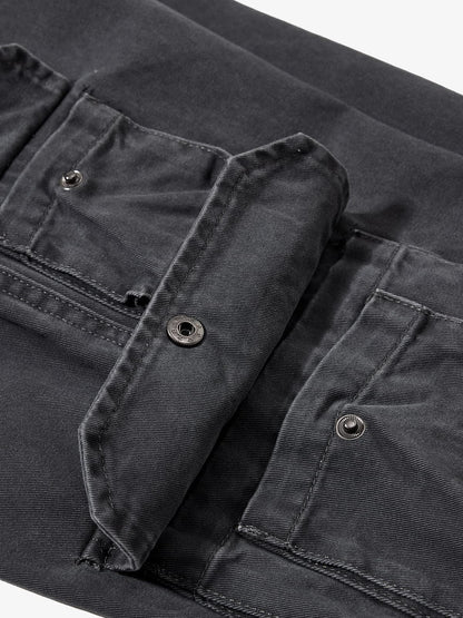 Cotton Blend Cargo Pants with Belted Straps and Multiple Pockets for Men and Women?