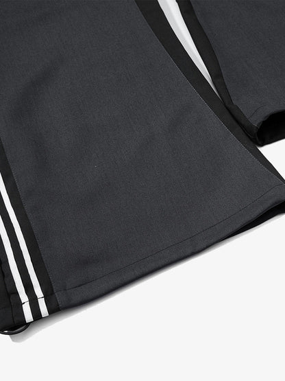 Plaid Jacket with Zipper Detail and Keychain Accessory 