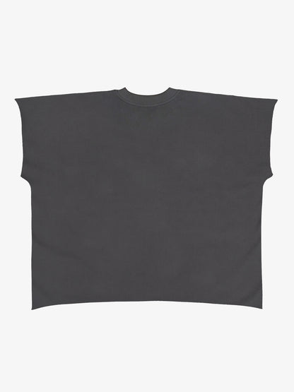 Gothic Text Graphic Cut-Off Sleeveless T-Shirt