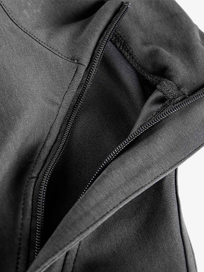 Faux Two-Piece Layered Half-Zip Pullover Long Sleeve T-Shirt 