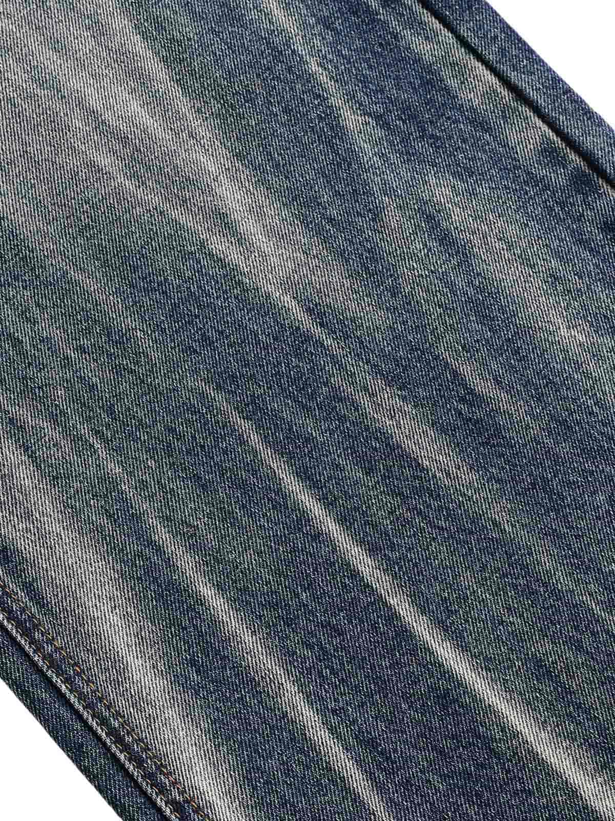 Tie Dyed Wrinkled Effect Straight Jeans 