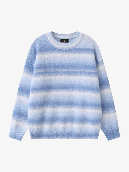 Striped Crew Neck Sweater for Women - Stylish and Cozy Winter Knitwear 