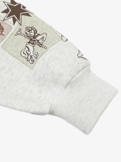 Stylish Graphic Hoodie with Unique Artwork and Fleur-de-Lis Design 